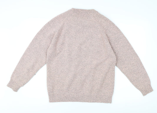 Damart Women's Beige Cable-Knit Pullover Jumper - Size 10