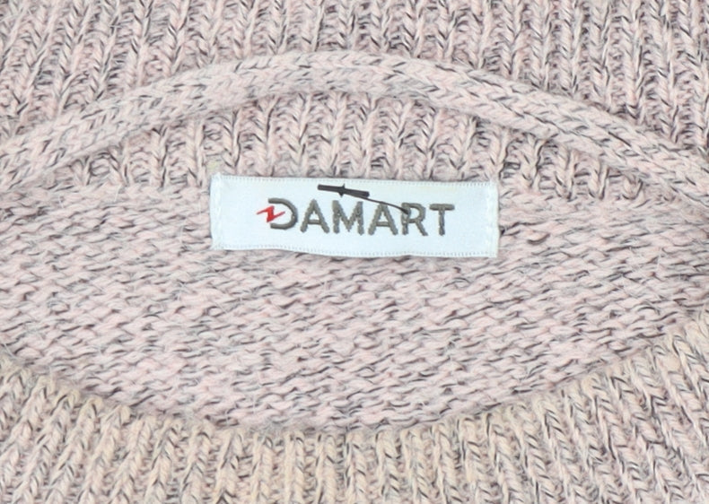 Damart Women's Beige Cable-Knit Pullover Jumper - Size 10