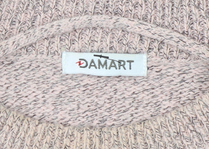 Damart Women's Beige Cable-Knit Pullover Jumper - Size 10