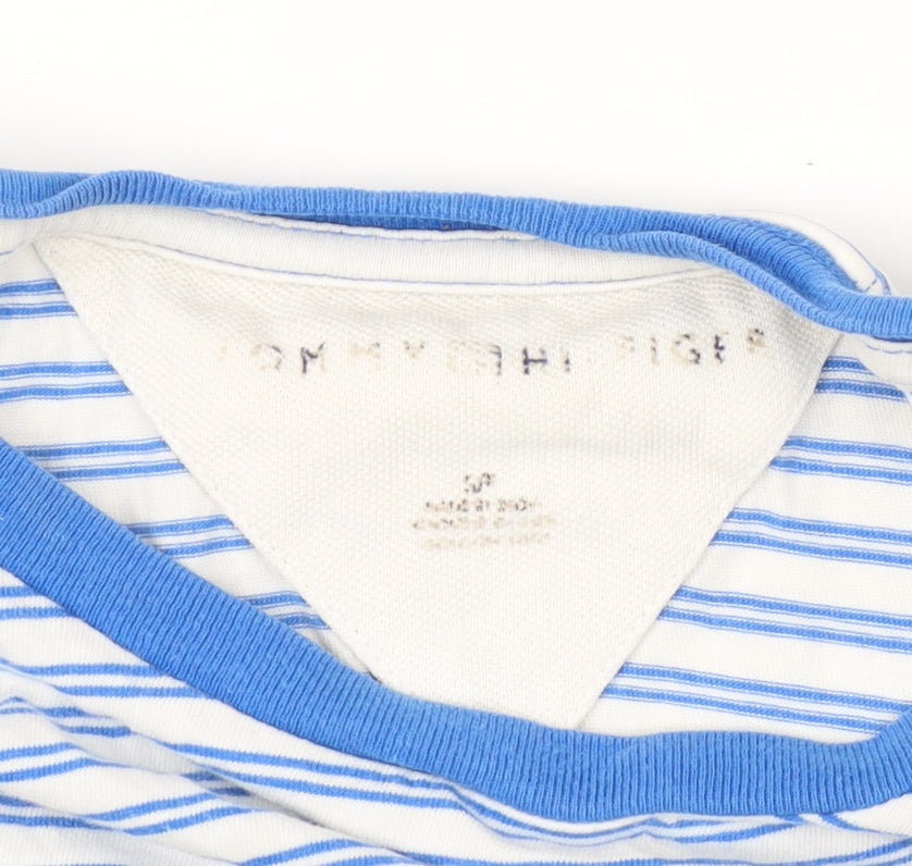 Tommy Hilfiger Men's Blue Striped T-Shirt, M