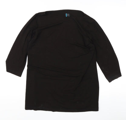Womens UK Size 10 Daniel Hechter Black  T-Shirt