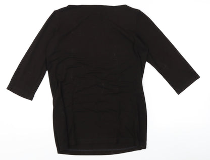 Womens UK Size 10 Daniel Hechter Black  T-Shirt