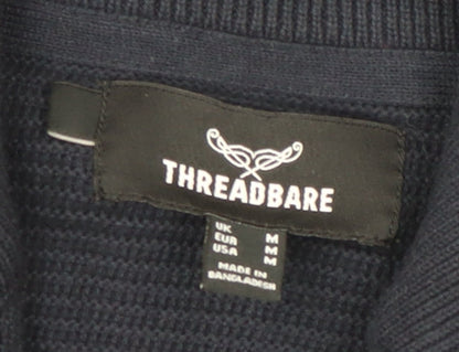Mens UK Size M Threadbare Black Basic Jacket