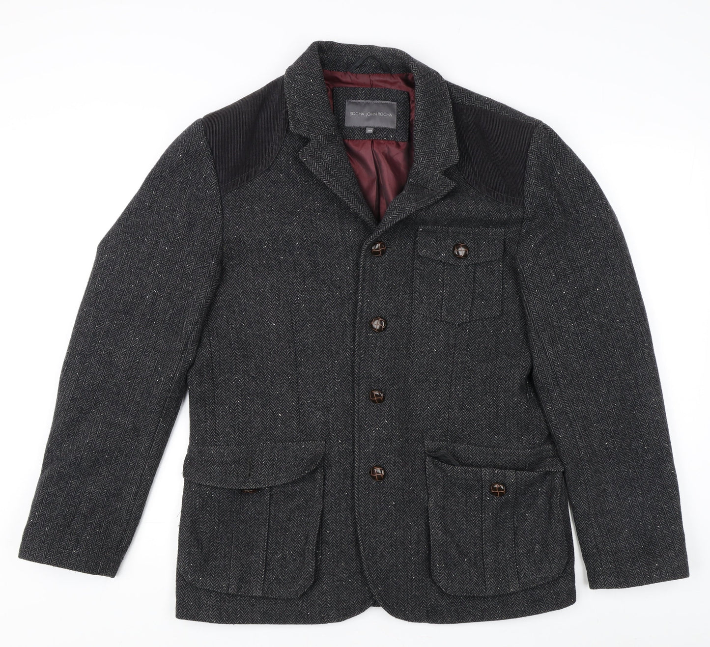 Rocha John Rocha Women's Black Tweed Blazer Size 12