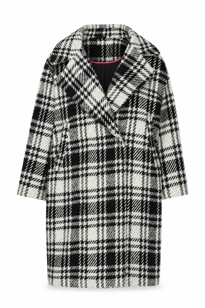 Womens UK Size XS Zara Basic Multicoloured Overcoat