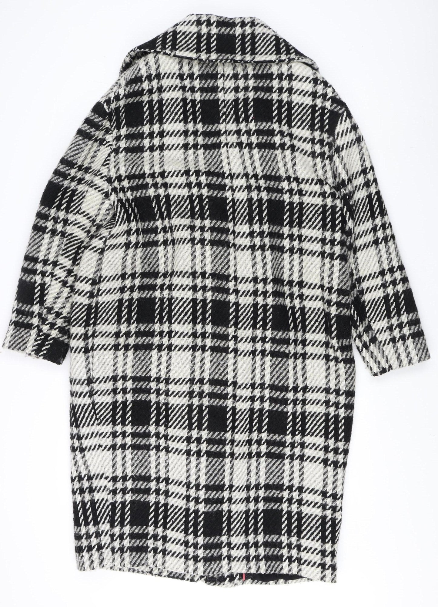 Womens UK Size XS Zara Basic Multicoloured Overcoat