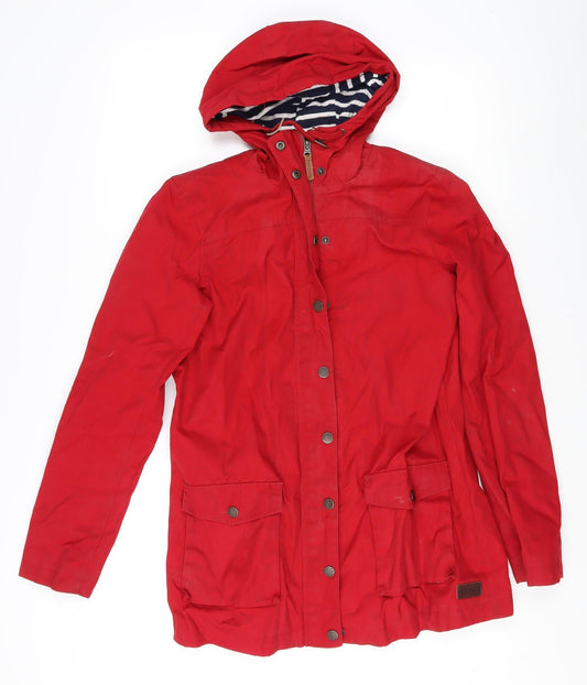 Fat Face Women's Red Hooded Jacket Size 10