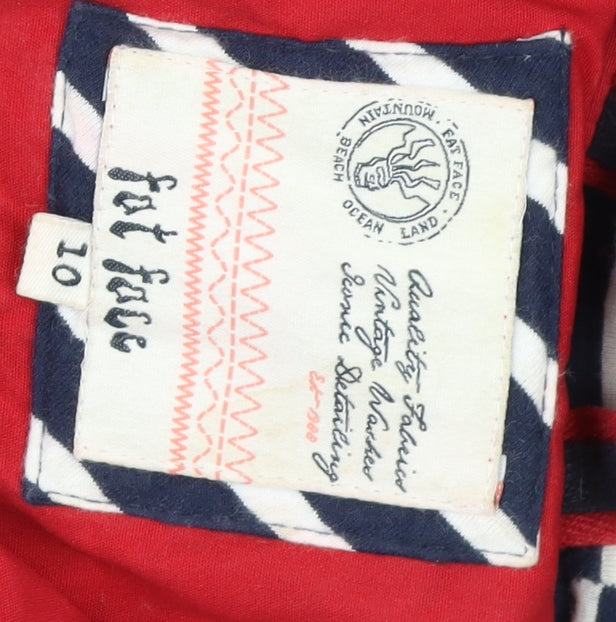 Fat Face Women's Red Hooded Jacket Size 10