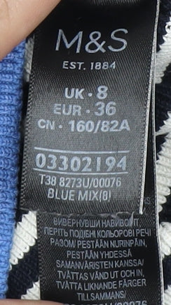 Womens UK Size 8 Marks and Spencer Blue Pullover Jumper