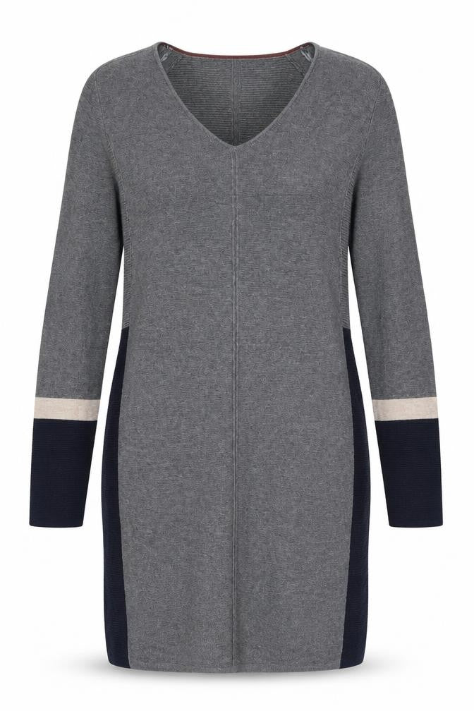 Farhi by Nicole Farhi Women's Grey V-Neck Pullover Jumper M