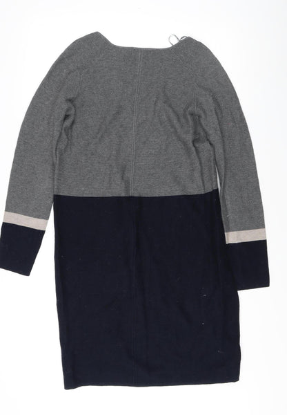 Farhi Women's Grey V-Neck Pullover Jumper M