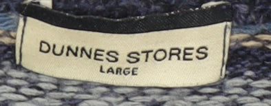 Dunnes Stores Men's Blue Fair Isle Pullover Jumper L