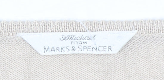 Womens UK Size 12 Marks and Spencer Beige Cardigan Jumper