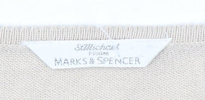 Womens UK Size 12 Marks and Spencer Beige Cardigan Jumper