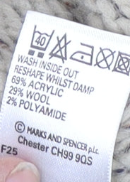 Marks and Spencer Men's Beige Pullover Jumper, S