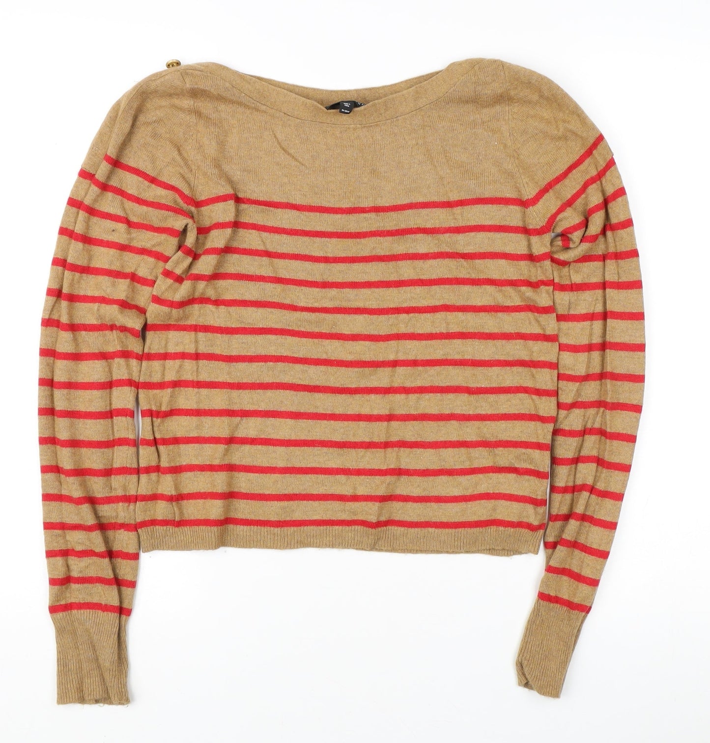 Womens UK Size 10 Topshop Brown Pullover Jumper