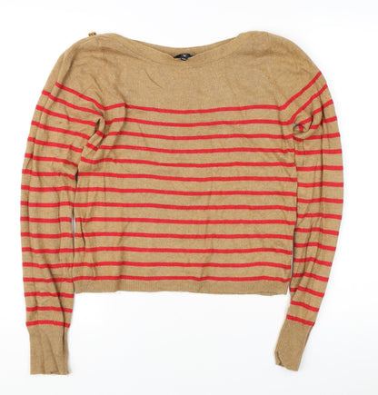 Womens UK Size 10 Topshop Brown Pullover Jumper