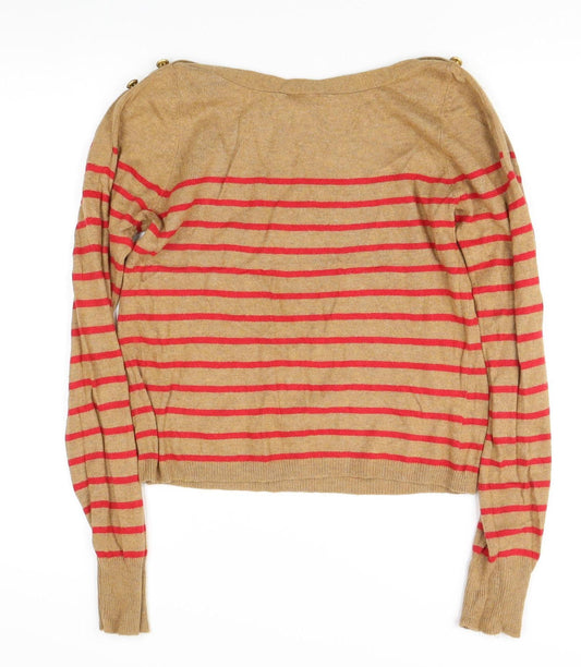 Womens UK Size 10 Topshop Brown Pullover Jumper