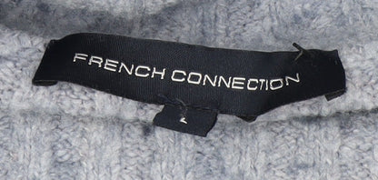 Womens UK Size 2 French Connection Grey Pullover Jumper