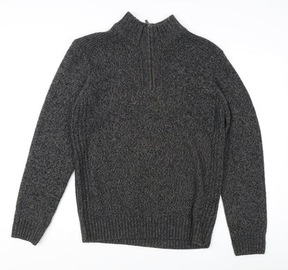 Atlantic Bay Men's Grey Full Zip Jumper, Size M