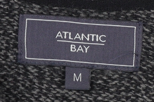 Atlantic Bay Men's Grey Full Zip Jumper, Size M
