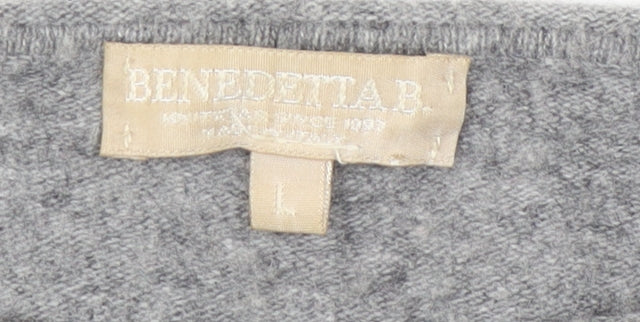Womens UK Size L Benedetta B. Grey Pullover Jumper