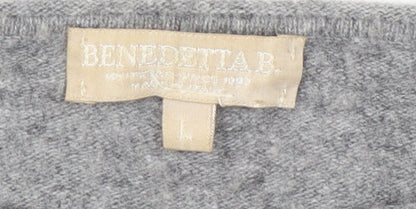 Womens UK Size L Benedetta B. Grey Pullover Jumper