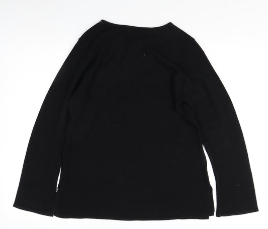 Bonmarché Women's Black Embroidered Pullover Jumper S
