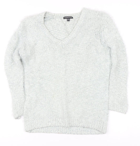 Womens UK Size 8 Warehouse Ivory Pullover Jumper