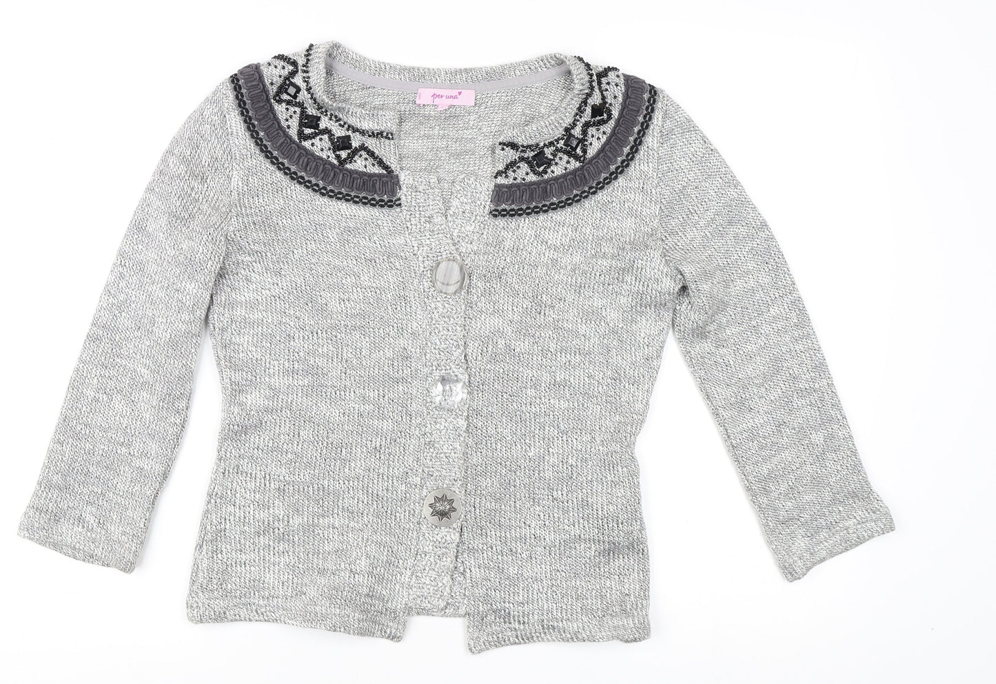 Womens UK Size S Marks and Spencer Grey Cardigan Jumper