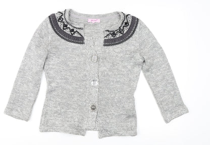 Womens UK Size S Marks and Spencer Grey Cardigan Jumper