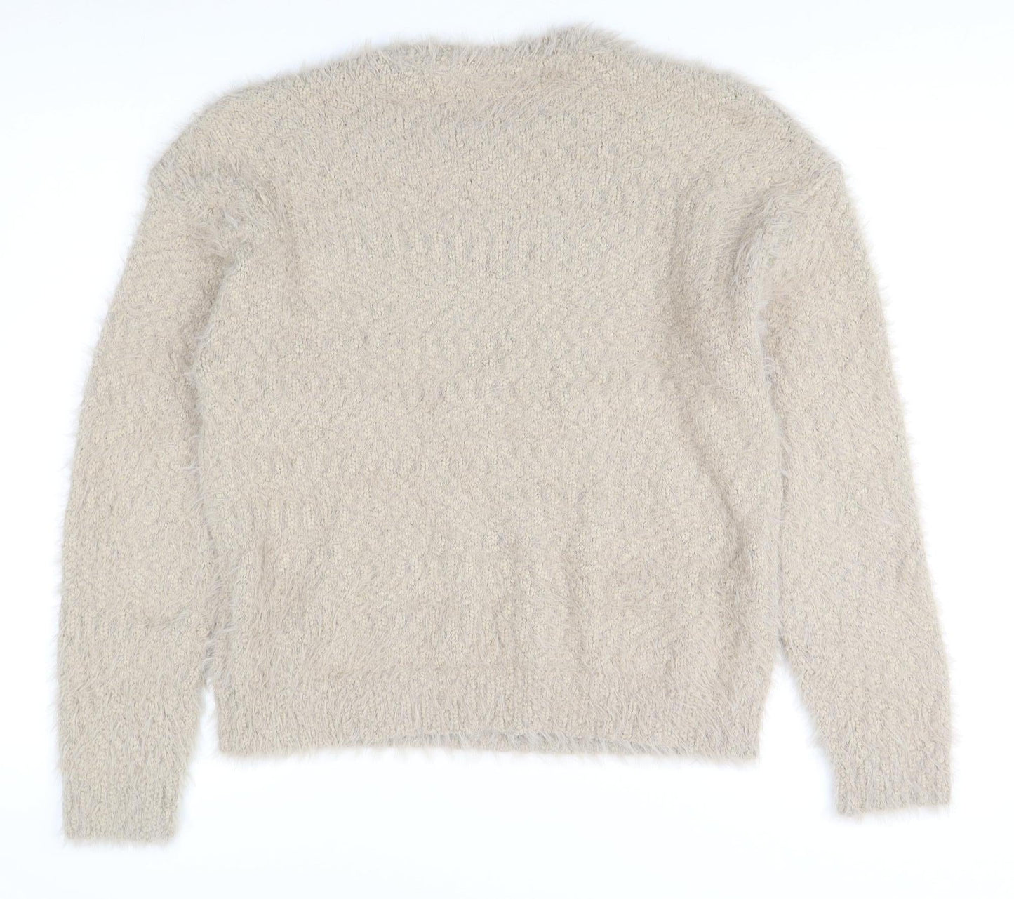 Womens UK Size M Marks and Spencer Beige Pullover Jumper