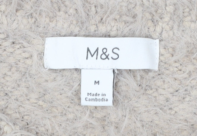 Womens UK Size M Marks and Spencer Beige Pullover Jumper