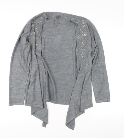 Womens UK Size 14 Marks and Spencer Grey Cardigan Jumper