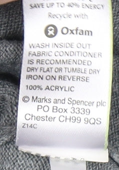 Womens UK Size 14 Marks and Spencer Grey Cardigan Jumper