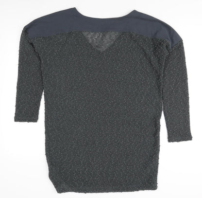 Womens UK Size S Sandwich Grey Pullover Jumper