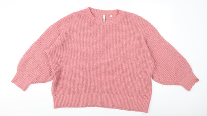Womens UK Size L AND/OR Pink Pullover Jumper