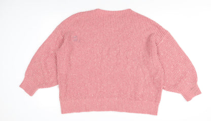 Womens UK Size L AND/OR Pink Pullover Jumper