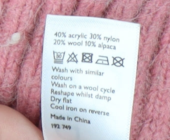 Womens UK Size L AND/OR Pink Pullover Jumper
