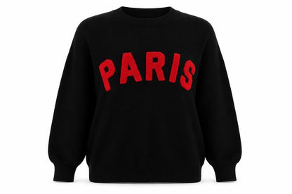 MOCCCI Women's Black Crew Neck City Jumper