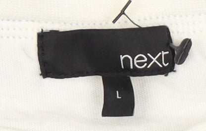 Next Men's Blue Striped Henley Jumper Size L