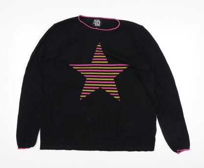 Womens UK Size 16 Debenhams Black Pullover Jumper