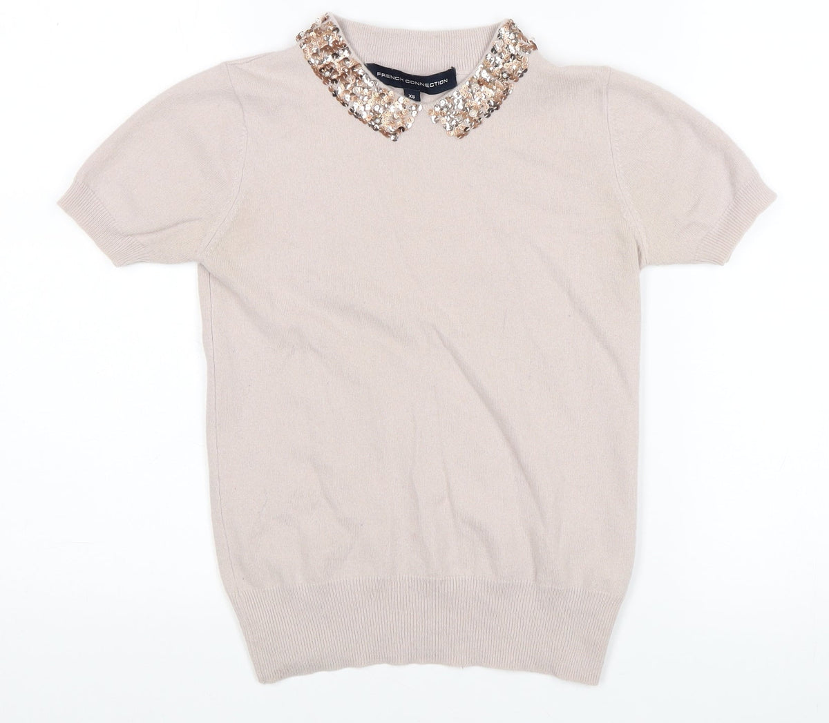 Womens UK Size XS French Connection Beige  Jumper