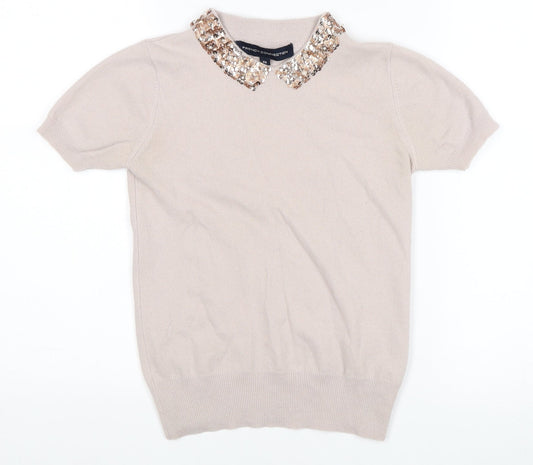 Womens UK Size XS French Connection Beige  Jumper