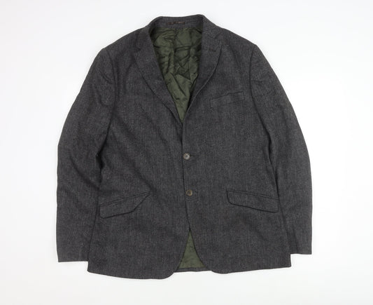 Marks and Spencer Men's Grey Herringbone Blazer 42R