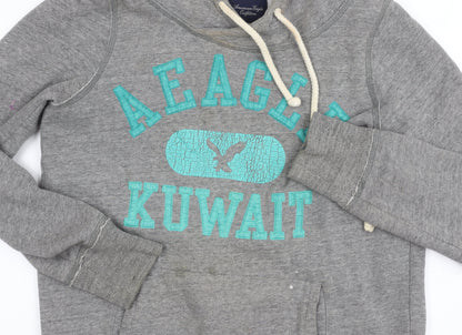 Mens UK Size M American Eagle Outfitters Grey Pullover Hoodie