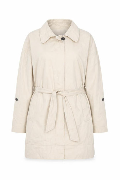 Zara Women's Beige Trench Coat Size 12 Belted Casual