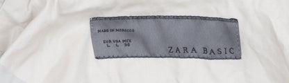 Zara Women's Beige Trench Coat Size 12 Belted Casual