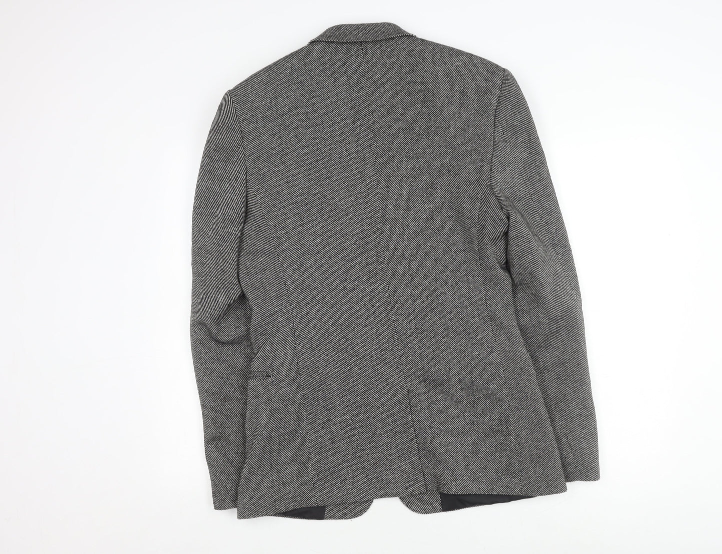 ASOS Men's Grey Herringbone Tweed Blazer 40L