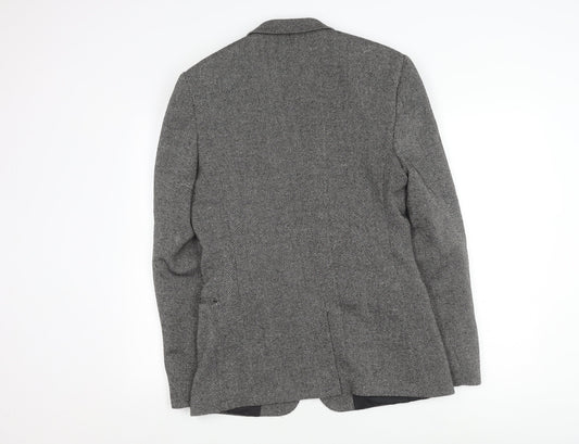 ASOS Men's Grey Herringbone Tweed Blazer 40L